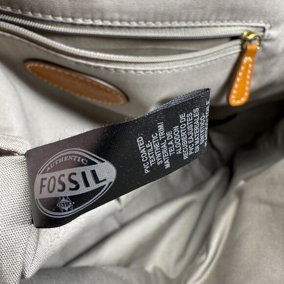 Fossil Key Per Coated Canvas Messenger Bag Floral Print 70s Flower Power Groovy - Picture 7 of 11